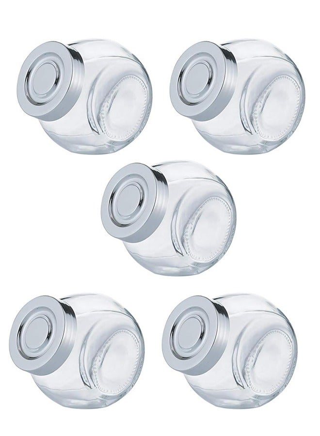 Mirolex 5-Piece Spice Jar Set Silver/Clear - Image 2