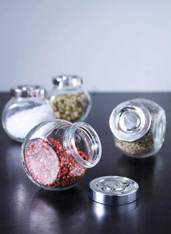 Mirolex 5-Piece Spice Jar Set Silver/Clear - Image 4