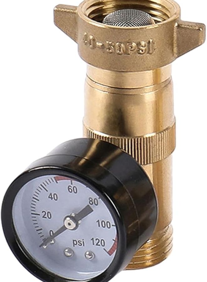 3 4 بوصة صمام منظم ضغط المياه خالي من الرصاص مع مقياس للمقطورة السفر خرطوم حديقة الكرفان - Image 2