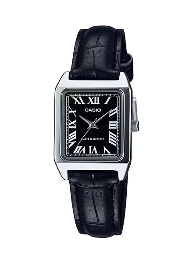CASIO Women's Leather Analog Wrist Watch LTP-V007L-1BUDF - Image 1