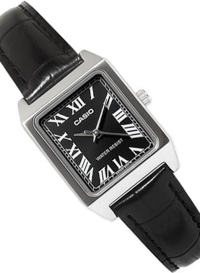 CASIO Women's Leather Analog Wrist Watch LTP-V007L-1BUDF - Image 3