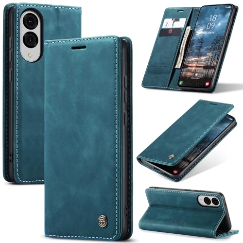 Cracedily for Samsung Galaxy S25 Edge Case, Flip Wallet Leather Case with Card Holder Magnetic Closure Shockproof Kickstand Protective Phone Cases Cover for Galaxy S25 Edge, Blue-Green - Image 5