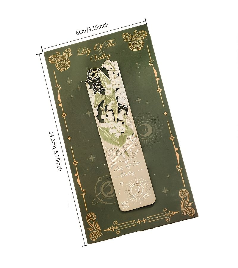 Metal Floral World Hollow Tulip Bookmark Durable Reading Gift for Book Lovers - Image 3
