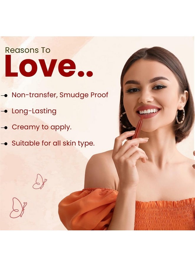 matt look Mattlook Power Last Lip Stain Crayon Lipstick|Rich Color|Non Transfer|Long Lasting|Waterproof|Super Stay|Luxurious Creamy Matte Finish|One Swipe Application- Naughty Purple(2G)  - Image 5