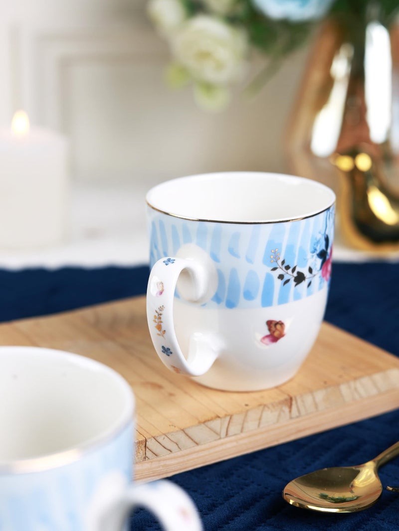 Vigneto Floral Spring Meadows Coffee Mug Set | Set of 6 Mugs, 200 ML | Finest Premium Porcelain | for Coffee/Tea | Scratch Resistant | Lead Free | Perfect for Gifting - Image 4