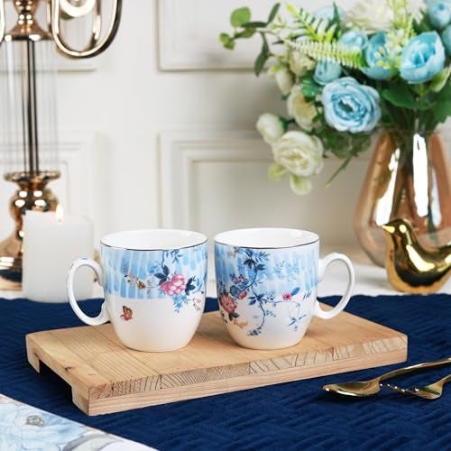 Vigneto Floral Spring Meadows Coffee Mug Set | Set of 6 Mugs, 200 ML | Finest Premium Porcelain | for Coffee/Tea | Scratch Resistant | Lead Free | Perfect for Gifting - Image 2