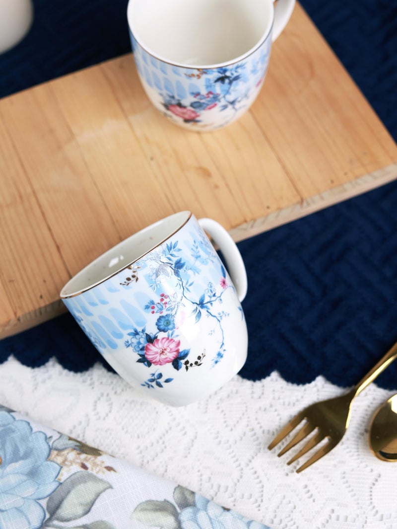 Vigneto Floral Spring Meadows Coffee Mug Set | Set of 6 Mugs, 200 ML | Finest Premium Porcelain | for Coffee/Tea | Scratch Resistant | Lead Free | Perfect for Gifting - Image 3
