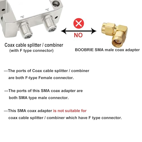 Boobrie SMA Coax Adapter SMA 90 Degree Connector SMA Male to SMA Male Right Angle Adapter Gold-Plated SMA Cable Adapter SMA Male Plug (Pin) Connector for WiFi/Two-Way Radio/FPV Drone etc Pack of 2 - Image 4