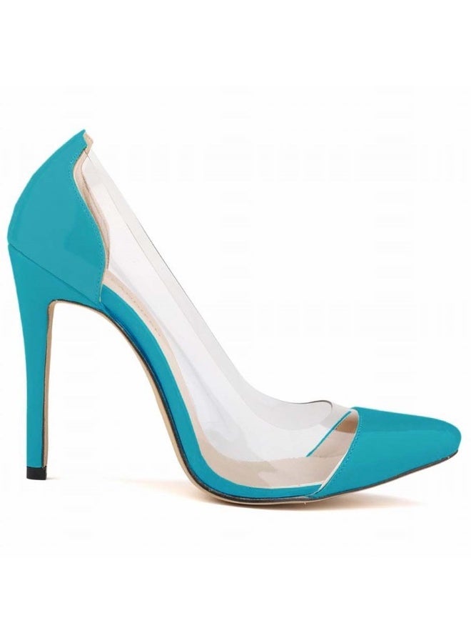 Loquat Spring/Summer Trendy Pointed Toe Nightclub Stiletto Heels Blue - Image 1