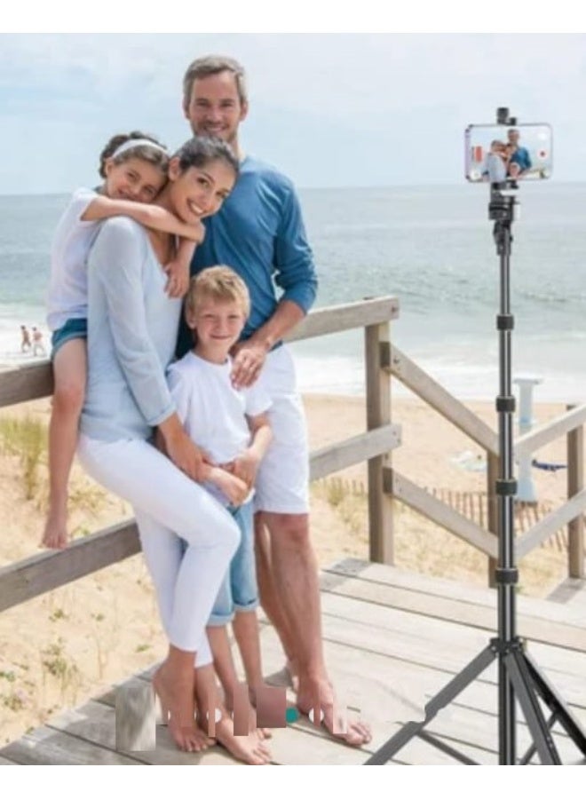 ني فو حامل ثلاثي القوائم محمول NP-688 من NeePho، حامل ثلاثي القوائم بطول 210 سم/يمكن طية الى 57 سم للهاتف والكاميرا، حامل ثلاثي القوائم للهاتف مع حامل للهاتف، حامل ثلاثي القوائم للهاتف للتسجيل والبث المباشر ومقاطع الفيديو - Image 1