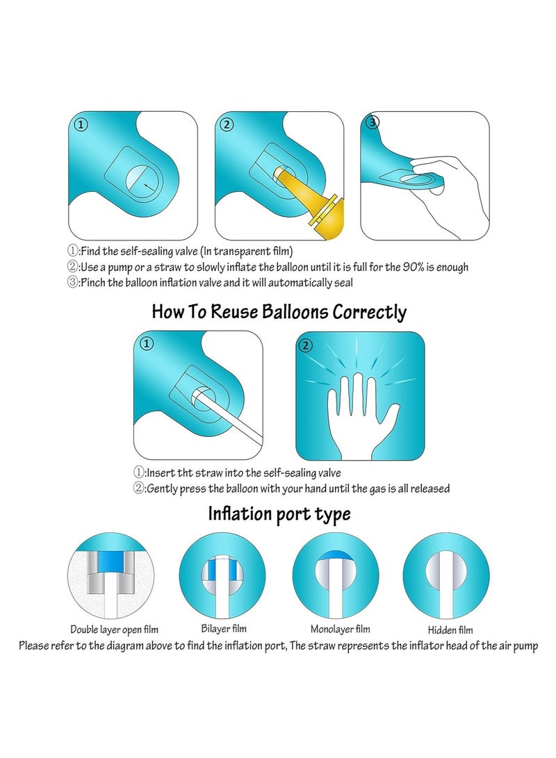 Home zone 32 Inch Crown Blue Digit Helium Foil Birthday Party Balloons Number 8 - Image 3