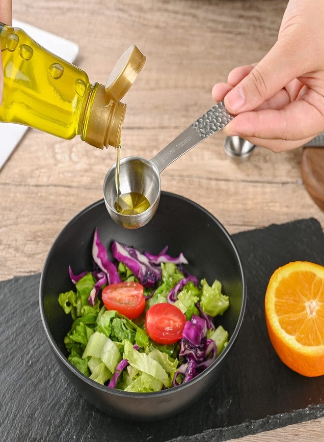 Smithcraft مجموعة ملاعق قياس من سميثكرافت، مجموعة ملاعق قياس من الفولاذ المقاوم للصدأ 18/8، تتضمن 9 ملاعق وميزان، ملاعق قياس معدنية للخبز، أدوات مطبخ، ملاعق قياس بأحجام 1/8، 3/4، 4 ملاعق صغيرة و2/3 ملاعق كبيرة - Image 5