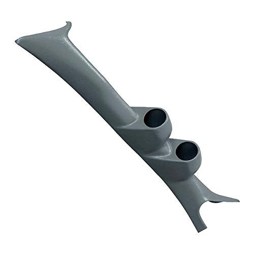 GlowShift Gray Full Size Dual Pillar Gauge Pod Compatible with Ford Super Duty F-250 F-350 Power Stroke 1999-2007 - Factory Color Matched - UV Protected - Mounts (2) 2-1/16" (52mm) Gauges - Image 1