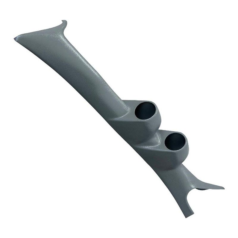 GlowShift Gray Full Size Dual Pillar Gauge Pod Compatible with Ford Super Duty F-250 F-350 Power Stroke 1999-2007 - Factory Color Matched - UV Protected - Mounts (2) 2-1/16" (52mm) Gauges - Image 5