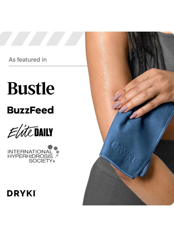 DRYKI Sweat Absorbing Handkerchiefs - The Original Sport Microfiber Hankies for Wicking Sweat from Hands, Face, Body (Coastal Blue, 5 Pack) - Image 5