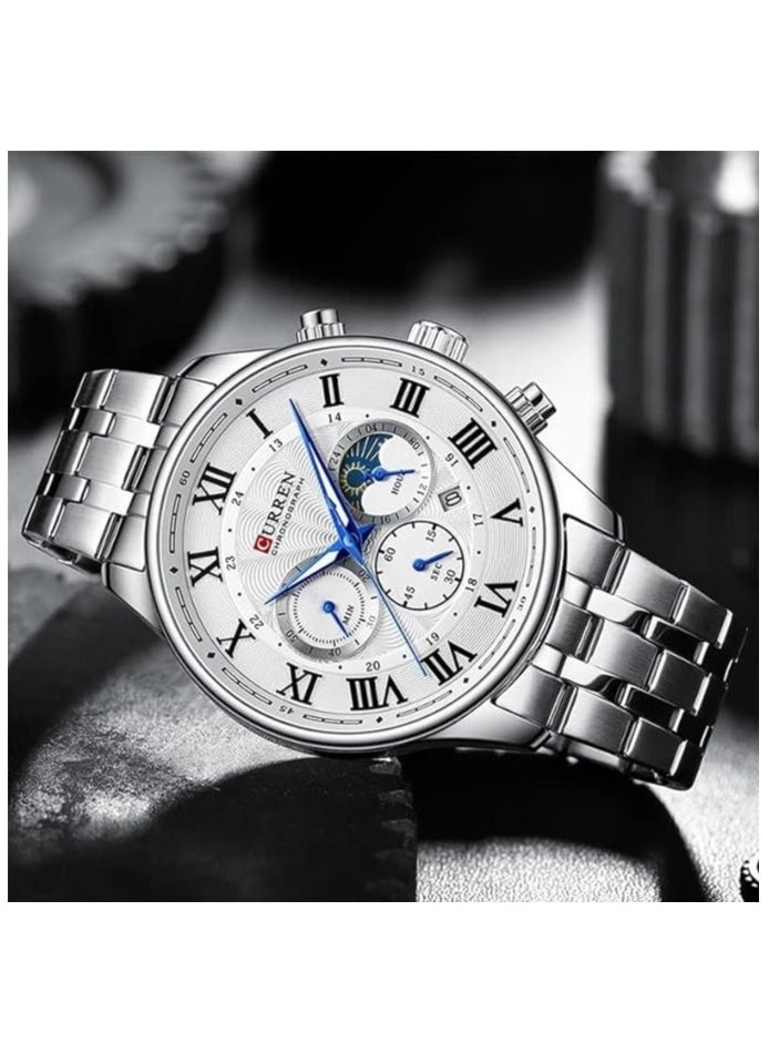 CURREN CURREN 8427 Original Brand Stainless Steel Band Wrist Watch For Men  - Image 3