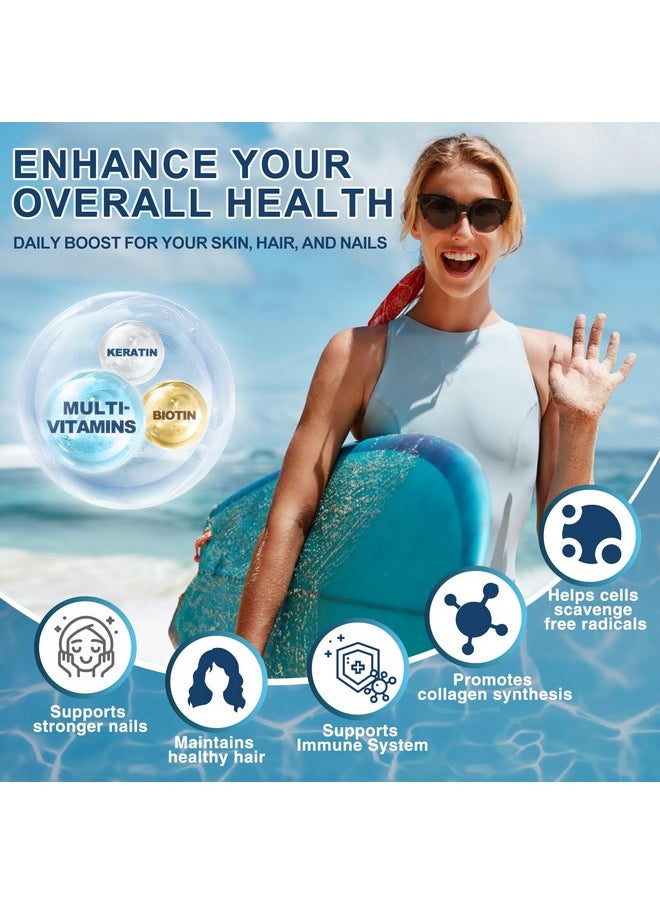 ZEBORA - ZEBORA Marine Collagen Peptides Powder with Hyaluronic Acid, Keratin - Wild Caught Hydrolyzed Fish Collagen with Multivitamins - Support Skin Hair Nail Joints, Keto Friendly, 35 Servings - Image 1