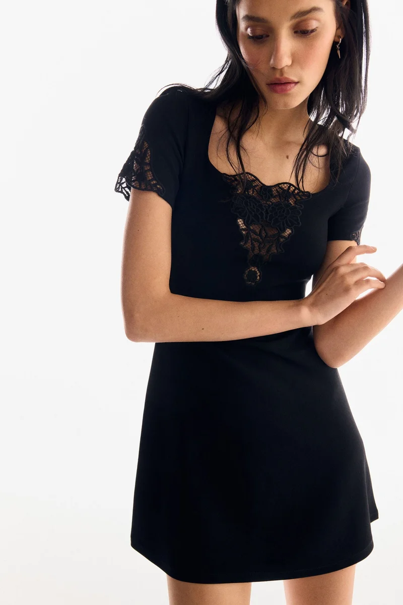 H&M Embroidery-detail dress