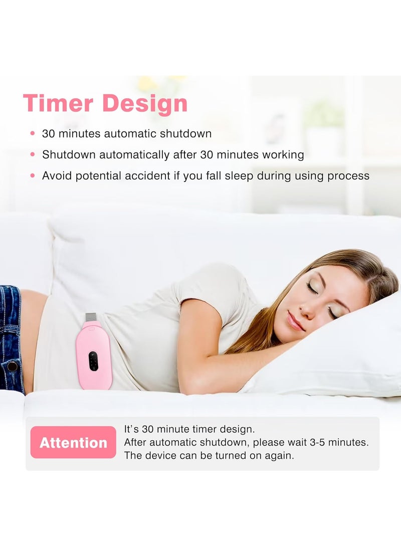 Premium Wireless Thermal Pads for Cramps - Portable Period Cramp Massager - 6 Intelligent Heat Levels & 6 Vibration Modes - Fast Heating Cordless Pad for Belly & Back Pain Relief - Image 5