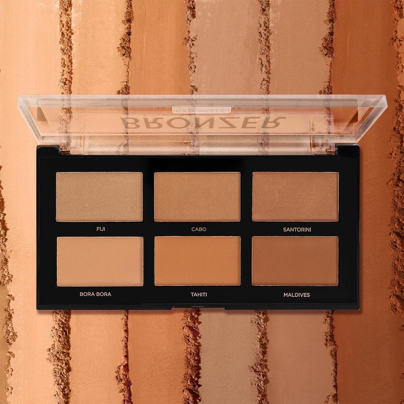 Profusion Cosmetics بروفيوجن كوزمتيكس 6 درجات لوحة برونزر - لمسات نهائية مطفية ولامعة للتحديد الطبيعي، بودرة قابلة للبناء والدمج لنحت الوجه مع تغطية مكياج طويلة الأمد - Image 5