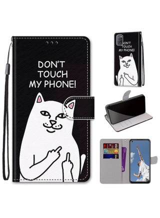 Case Cover For OPPO A52 / A92 / A72 Coloured Drawing Cross Texture Horizontal Flip PU Leather Case with Holder & Card Slots & Wallet & Lanyard Middle Finger White Cat - pzsku/ZBEA94D65C588A5AE6DD0Z/45/_/1711246984/6883ede9-f03f-4f37-a4f8-0d1df8cc9b0e
