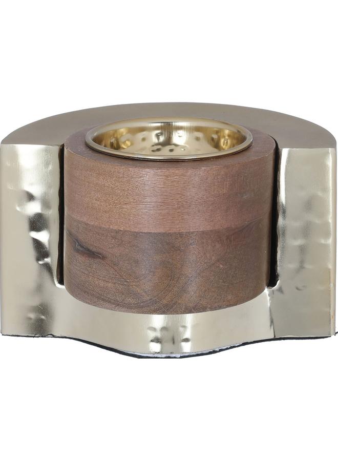 السيف غاليري مبخرة خشبية دائرية مقاس 10×13×16 سم - Image 2