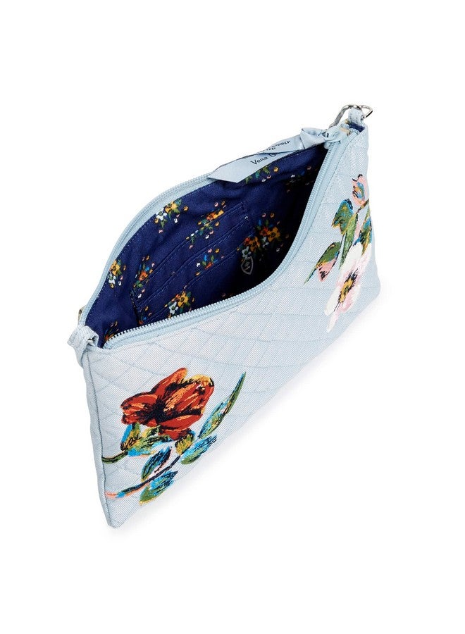 Vera Bradley Women'S Denim Convertible Wristlet With Rfid Protection Sea Air Floral One Size - Image 3