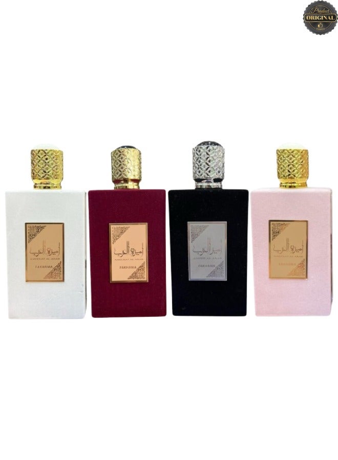 FAKHAMA Ameerat Al Arab White And Ameerat Al Arab Red And Ameer Al Arab Black And Ameerat Al Arab Beige 100ML - Image 2
