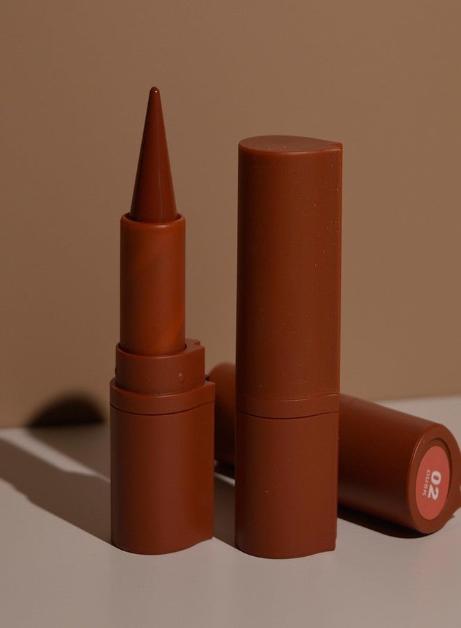 إريندي مجموعة إريندي 2 في 1: قلم تحديد الشفاه وأحمر الشفاه، قلم تحديد شفاه كريمي بلون بني داكن مطفي، أحمر شفاه غني بالأصباغ يدوم طويلاً، رقم 04 توفي - Image 5