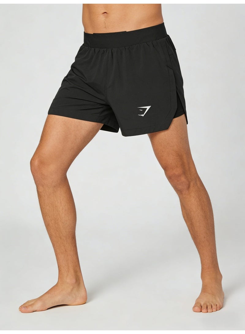 Gymshark Men’s Black Quick-Dry Athletic Shorts - Image 2