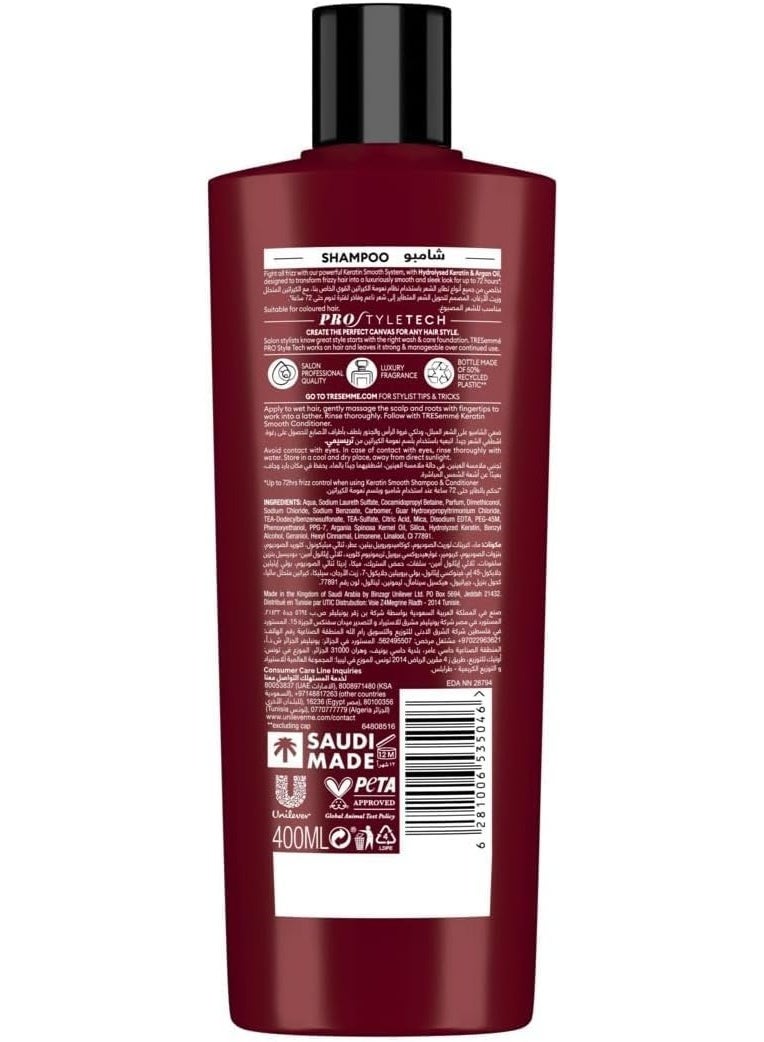Tresemme Pack Of 2 Shampoo Keratin And Conditioner 400+400ml - Image 2