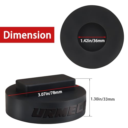 URMECCH 2Pcs Dual-use Lifting Axle Saddle Adapter Pads for BMW X3 X5 X6 X7, Compatible with 4-8 Ton Hydraulic Bottle Jack with 1.42" Recess, Car Trolley Floor Rubber Jack Pad Pucks for BMW and Mini - Image 2