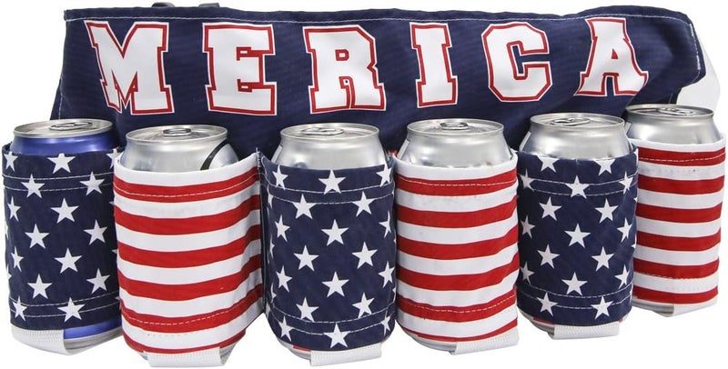 Calhoun Unisex Themed Fourth of July USA Americana Patriotic Beverage Beer Belt - Image 1