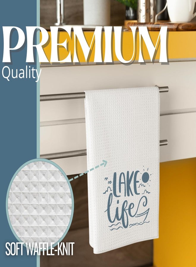 InnoBeta Lake House Gifts, Kitchen Towel 2 Pack With Sayings, 16x24 in Microfiber Dish Tea Hand Towel, Lake Decor Stuff for Owner - White - Image 4