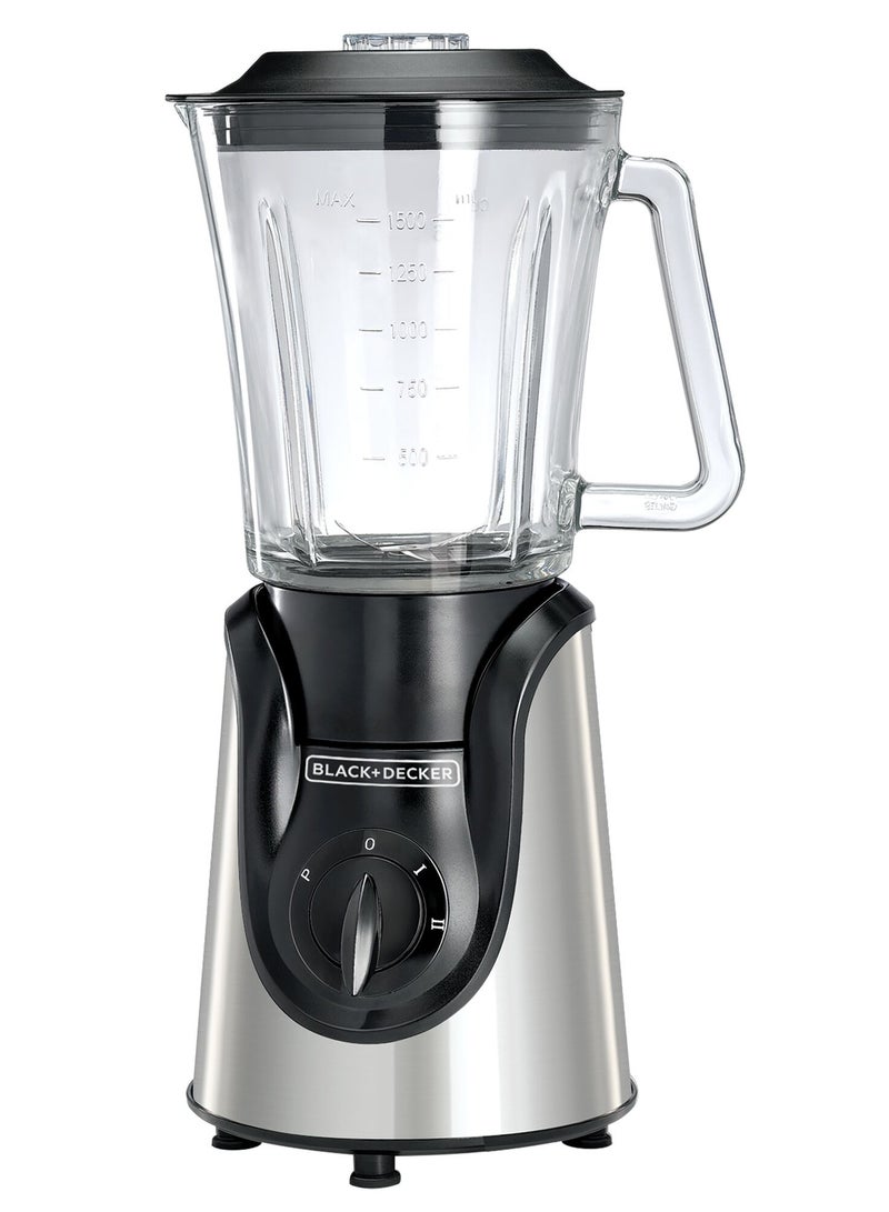 BLACK+DECKER 1.5L Blender With 2 Grinding Mills 600 W BGG600-B9 Black - Image 2
