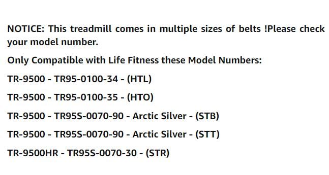 SHEJIO Treadmill (Running Belt) Walking Belt Compatible with Life Fitness 9500,9500HR(HTL,HTO,STB,STT,STR),(Applicable Models Please Refer to The List) - Image 3