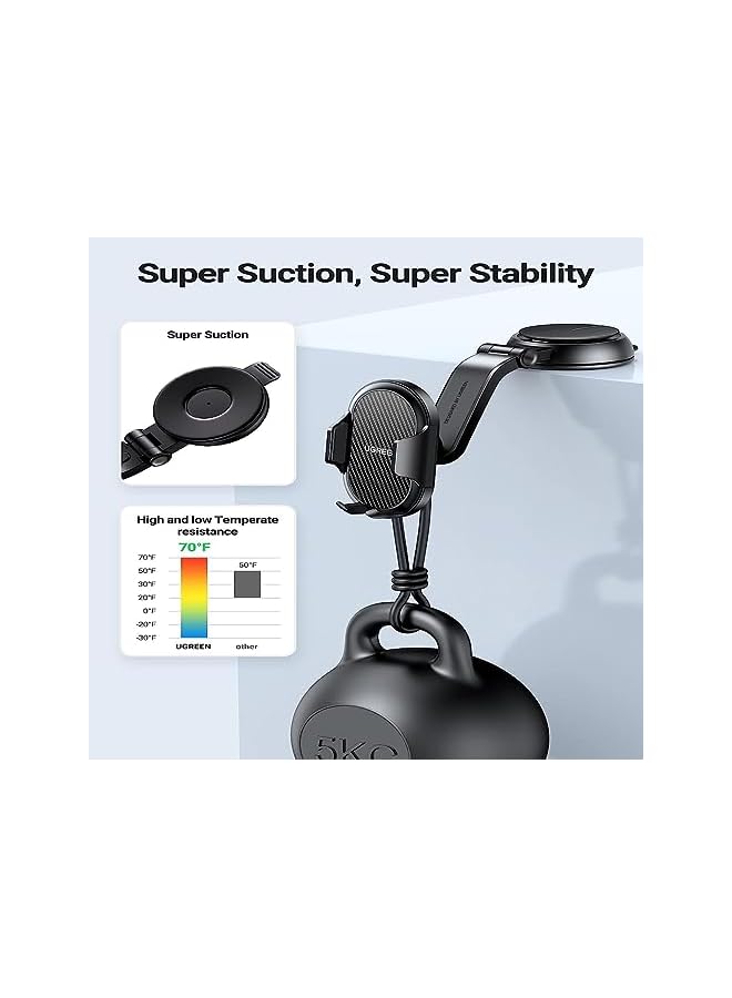 Green Tiger Car Phone Holder Dashboard Phone Holder Car Holder 360 Degrees Rotatable Car Phone Stand Car Mobile Stand Compatible with iPhone 13 Pro/Pro Max/Mini, Galaxy, Huawei and all 4.7-7.2'' Phone - Image 4