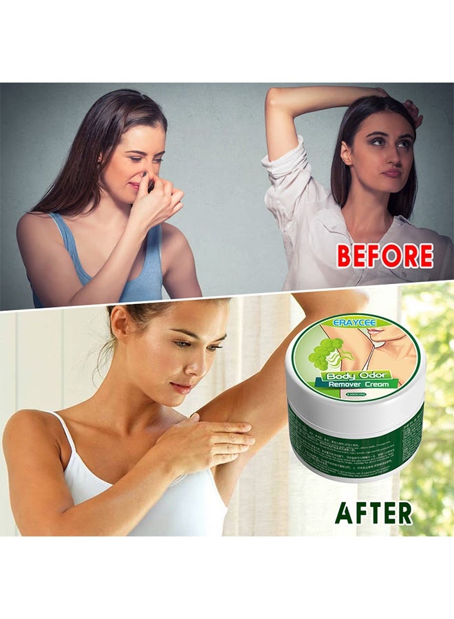 ERAYCEE Body Odor Remover Cream - Armpit Odor Cream Body Odour Remover Cream - Herbal Body Odor Remover Cream Underarm Sweat Deodorant For Man Woman Reduce Sweat And Eliminate Smell 10G - Image 3