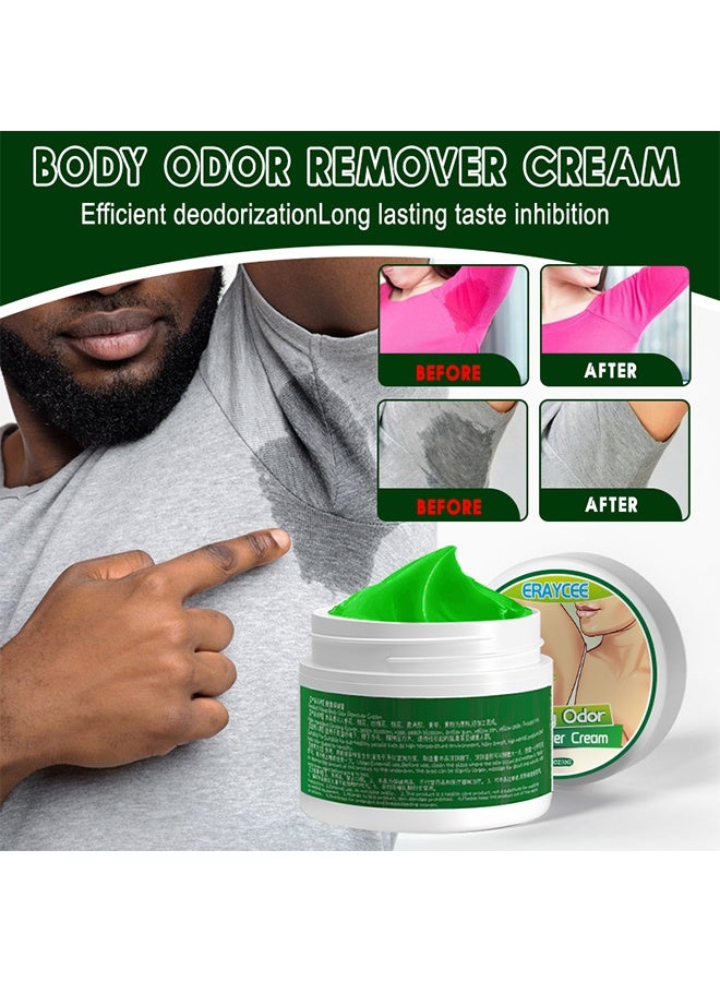 ERAYCEE Body Odor Remover Cream - Armpit Odor Cream Body Odour Remover Cream - Herbal Body Odor Remover Cream Underarm Sweat Deodorant For Man Woman Reduce Sweat And Eliminate Smell 10G - Image 4
