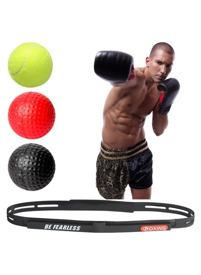 COYO Boxing Ball Set | 3 Balls with Varying Weights, Headband, and Spare String to Improve Speed, Hand Eye Coordination Training | Boxing Equipment, MMA Gear - Image 4