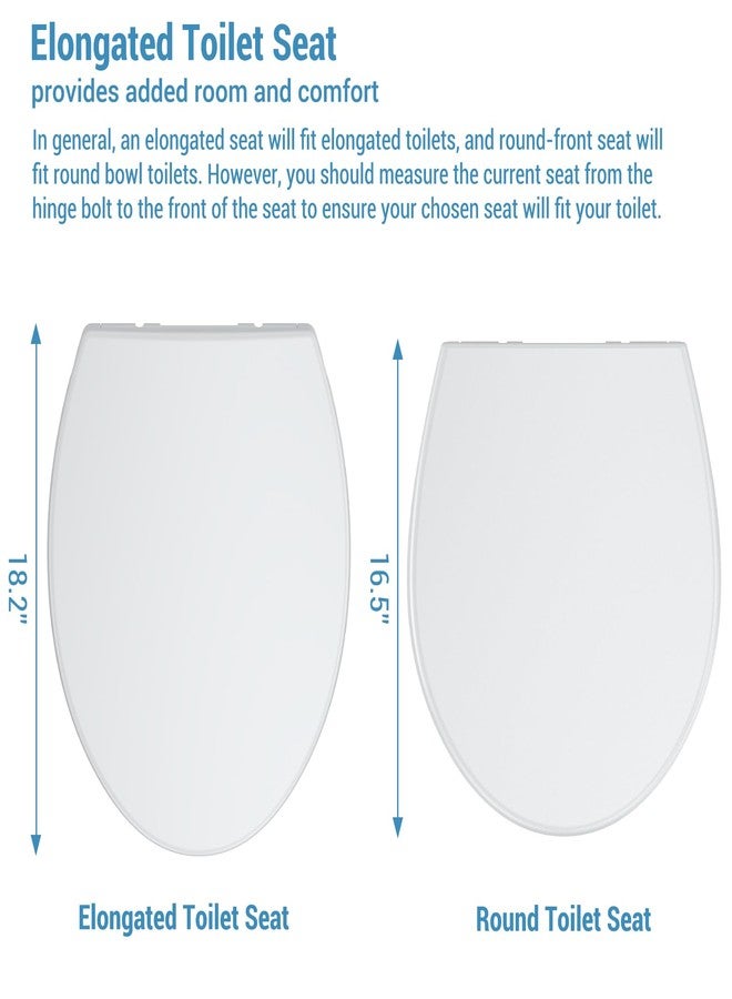 GAOMON Elongated Toilet Seat Cover - PP Locking Hinge Toilet Seat with Flat Lid, White Slow Close Design for Standard Elongated Toilets, Durable & Easy to Clean - Image 4