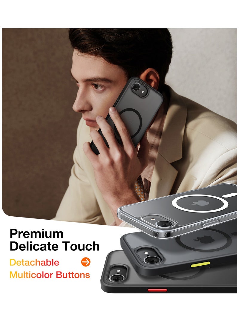 حافظة مغناطيسية مضادة للصدمات لجهاز iPhone 16e 2025، تناسب MagSafe، حماية متينة وقوية بمعيار 4X، حافظة هاتف رقيقة مضادة للخدش شفافة لجهاز iPhone 16e بحجم 6.1 إنش - - Image 2