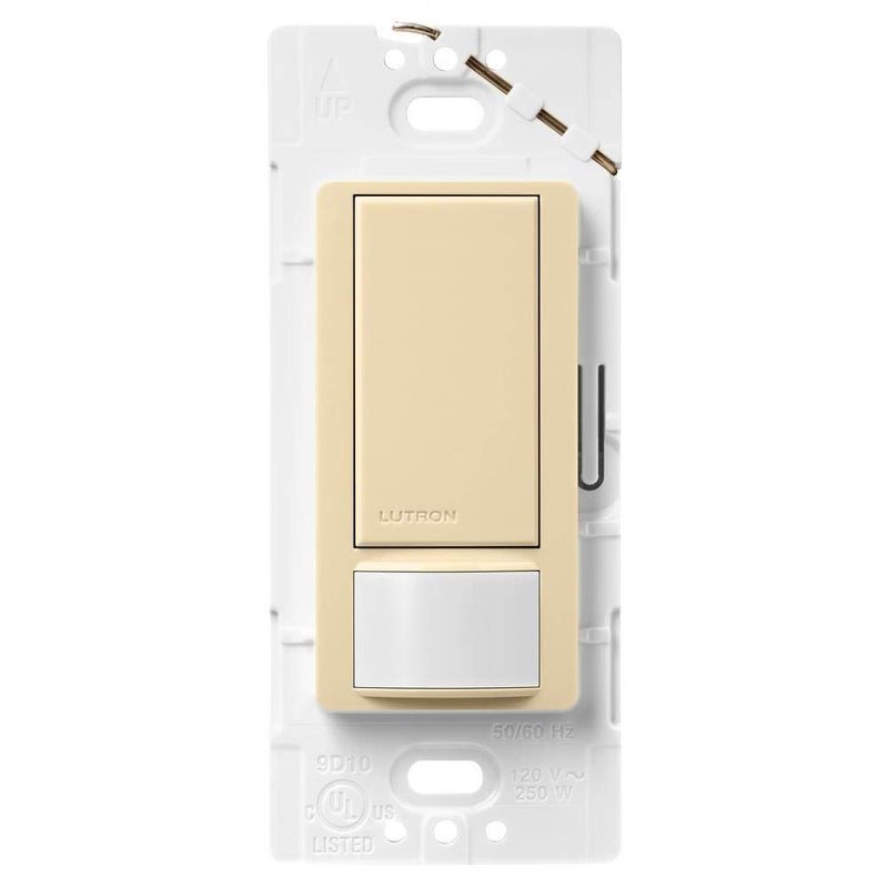 Lutron Maestro Motion Sensor Light Switch Indoor for Bathroom, Garage, Laundry Room, Any Bulbs, Occupancy Vacancy Sensor, Single-Pole, MS-OPS2-IV, Ivory - Image 2