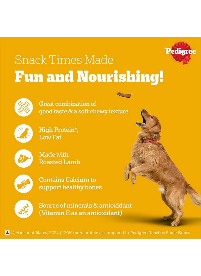 Pedigree Tasty Jerky Roasted Lamb Flavour Dog Treat, Jerky-Style Treats For Bonding, Low-Fat & High-Protein, Adult, Stick, 70 Grams  - Image 3