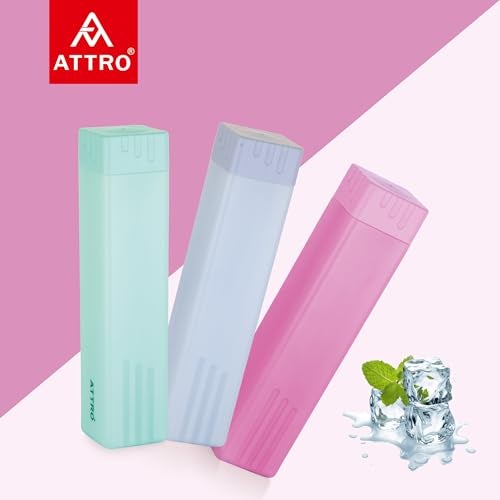 ATTRO Freezy 900ml Plastic Water Bottle - Compact & Sleek Square Fridge Bottle, BPA-Free, Leak-Proof, Freezer Safe, Break Proof,Occupies Less Space Set of 3 Assorted - Image 4
