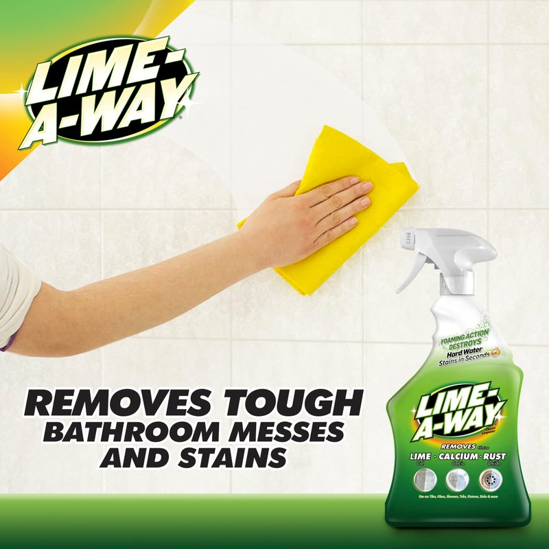 Lime-A-Way Bathroom Cleaner, 32 fl oz Bottle, Removes Lime Calcium Rust - Image 2