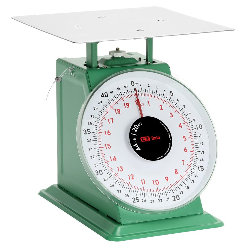 Tada 44lb  20kg Heavy Duty PortionControl Mechanical Kitchen and Food Scale Industrial Dial Scale with Stainless Steel Platform