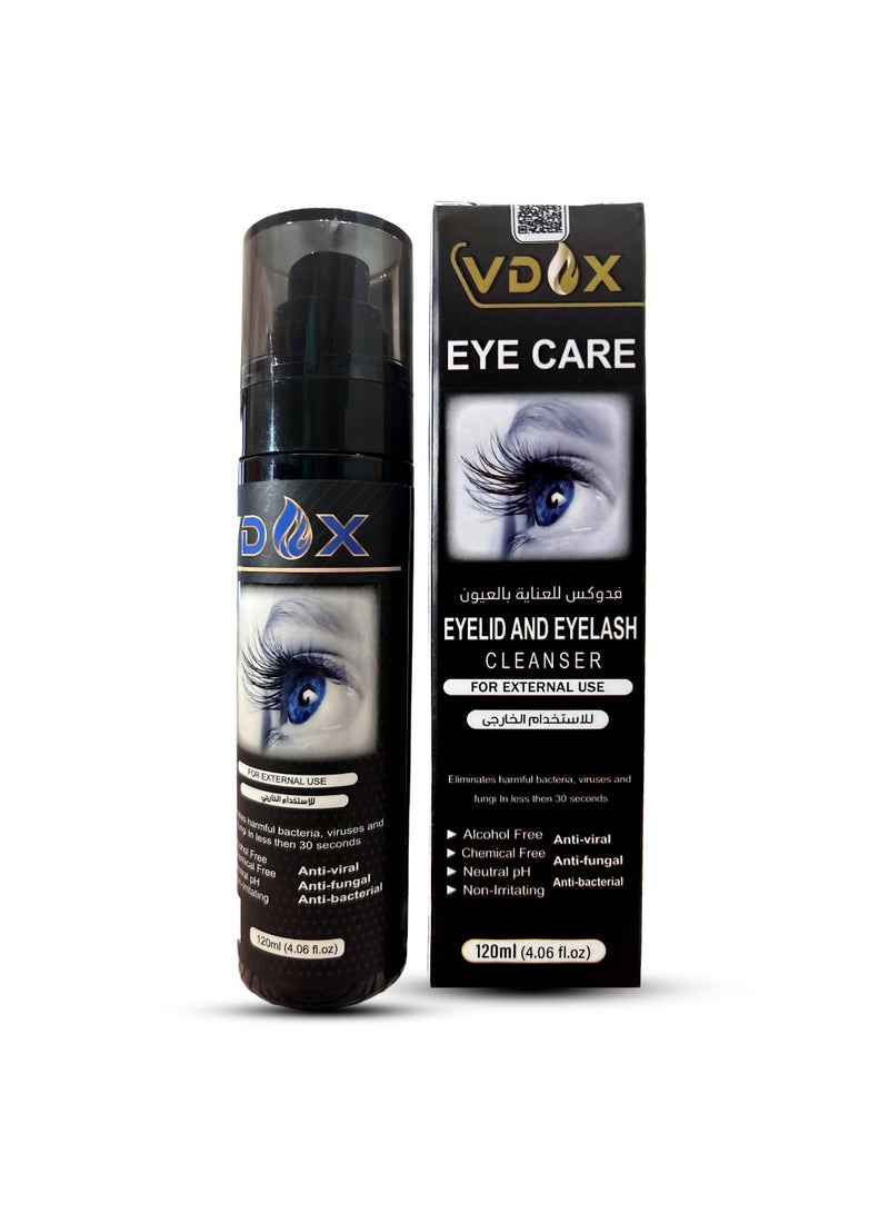 فدوكس Eye Care – تنظيف لطيف للجفون والرموش وحماية من التهابات العين تنظيف فعال وآمن يزيل الأوساخ والبكتيريا من الجفون والرموش دون أي تهيج - Image 1