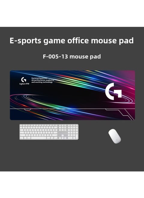 E-sports Logitech Mouse Pad Lock Edge Thickeneded Rubber Non-slip Bottom Manufacturer Oversized Gift Smooth Game Pad-Color:400*900*2mm-Pattern:Style 15
