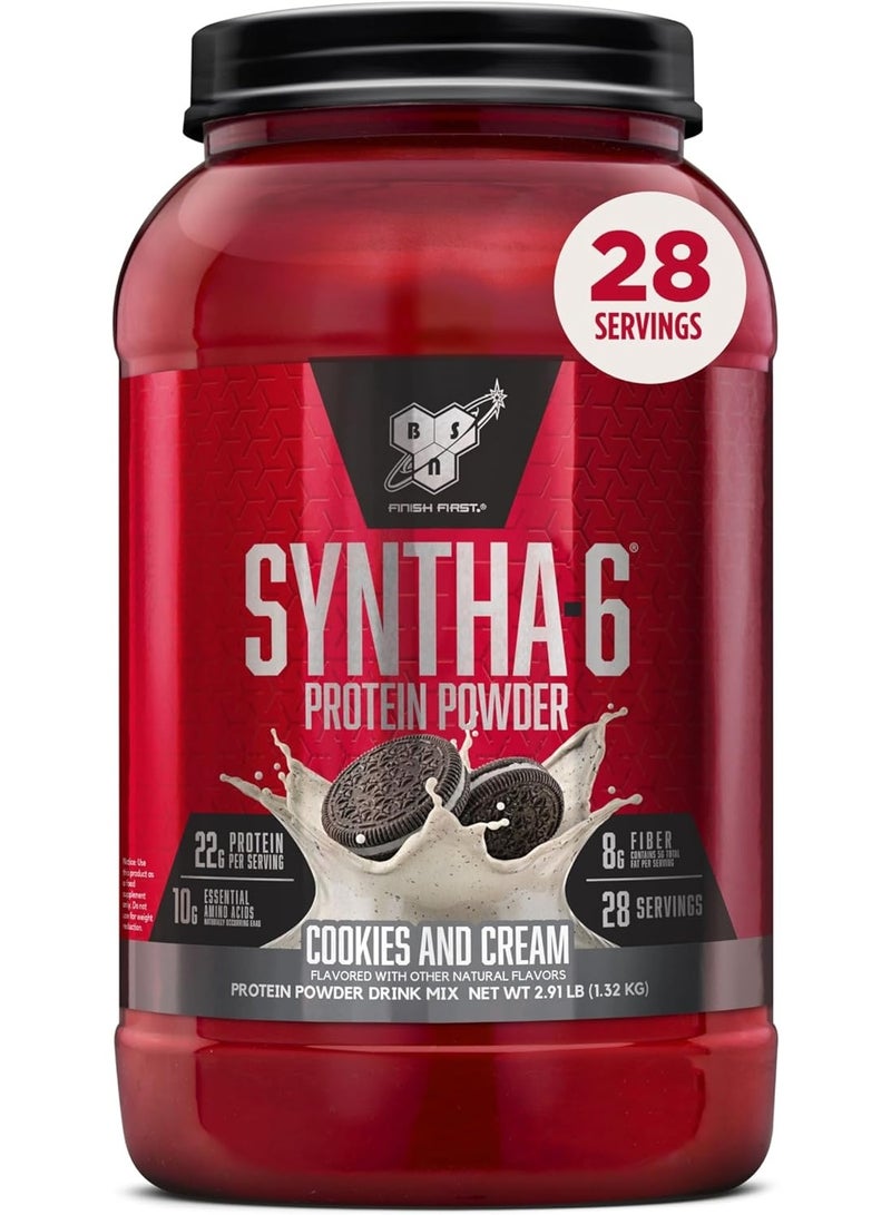 BSN Syntha-6 Ultra Premium Protein Matrix, Cookies&Cream, 2.91 lbs - Image 1